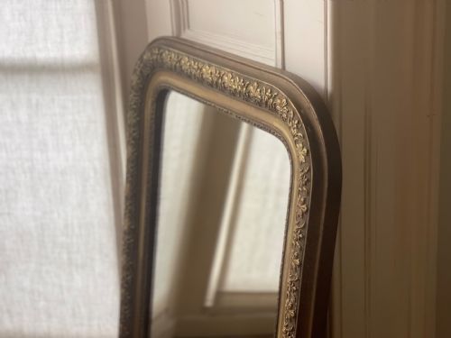 ANTIQUE FRENCH GILT LOUIS PHILIPPE MIRROR - ADDITIONAL PHOTO 2