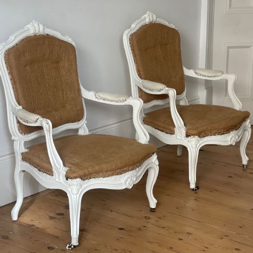 pair of 19th century french louis xv chairs - CATEGORY: ANTIQUE CHAIRS - DATED 19TH CENTURY