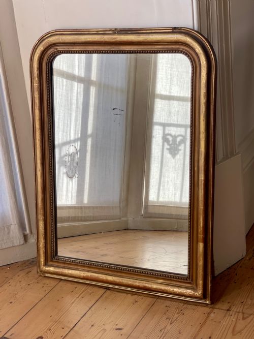 19th century french gilt louis philippe mirror - CATEGORY: ANTIQUE MIRRORS - DATED 1850