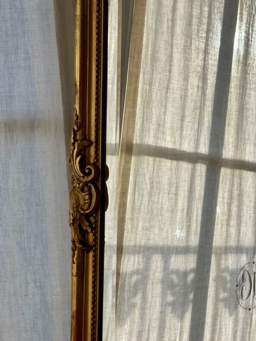 ANTIQUE FRENCH GILT LOUIS XV MIRROR BEVELLED GLASS - ADDITIONAL PHOTO 3