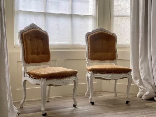 pair of antique french chairs - CATEGORY: ANTIQUE CHAIRS - DATED 1900
