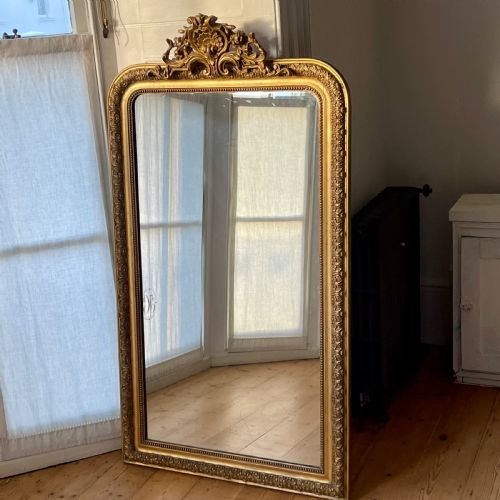 ANTIQUE FRENCH GILT LOUIS XV MIRROR - ADDITIONAL PHOTO 2