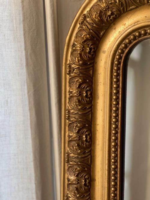 ANTIQUE FRENCH GILT LOUIS XV MIRROR - ADDITIONAL PHOTO 3