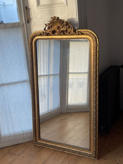 ANTIQUE FRENCH GILT LOUIS XV MIRROR - ADDITIONAL PHOTO 5