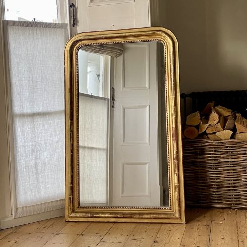 large french gilt mirror mercury glass - CATEGORY: ANTIQUE MIRRORS - DATED 1850