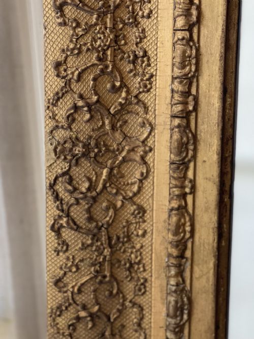 LARGE ANTIQUE FRENCH GILT MIRROR - ADDITIONAL PHOTO 2