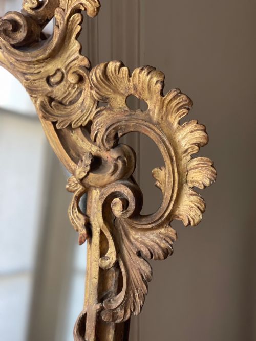 LARGE 19TH CENTURY FRENCH GILT WOOD MIRROR - ADDITIONAL PHOTO 2