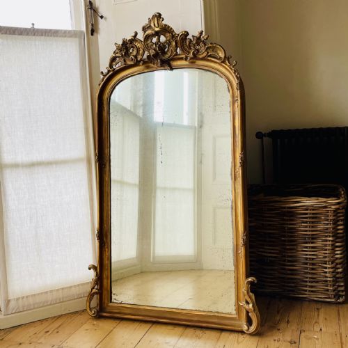 19TH CENTURY FRENCH GILT LOUIS XV MIRROR - ADDITIONAL PHOTO 3