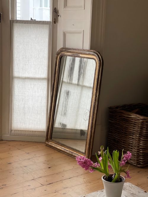 19TH CENTURY FRENCH GILT LOUIS PHILIPPE MIRROR C1850 MERCURY GLASS - ADDITIONAL PHOTO 4