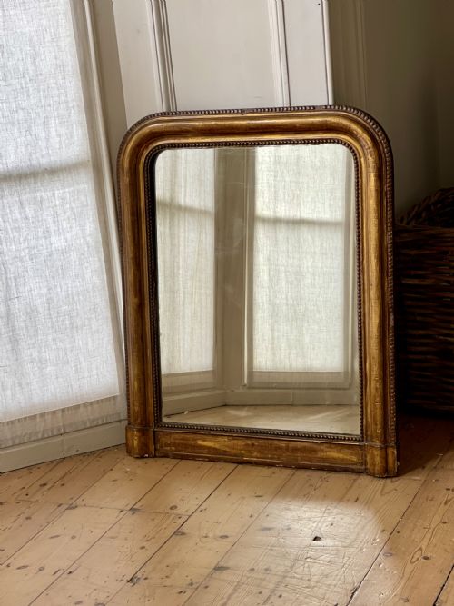 antique french gilt louis philippe mirror c1860 - CATEGORY: ANTIQUE MIRRORS - DATED 19TH CENTURY