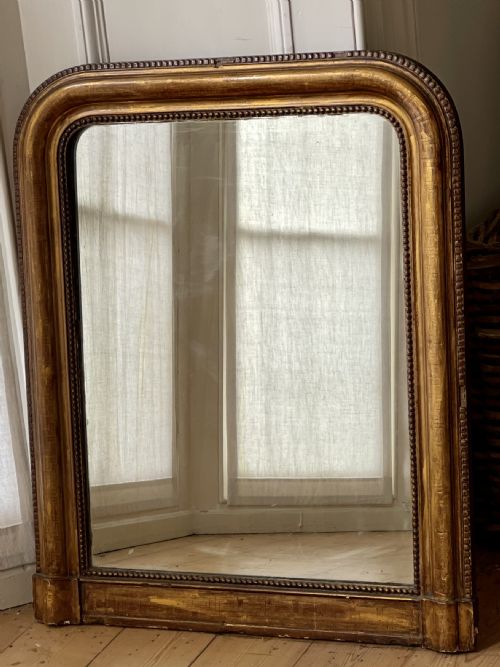 ANTIQUE FRENCH GILT LOUIS PHILIPPE MIRROR C1860 - ADDITIONAL PHOTO 1
