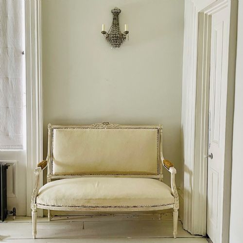 LATE 19TH CENTURY FRENCH LOUIS XVI SOFA CHAISE - ADDITIONAL PHOTO 13