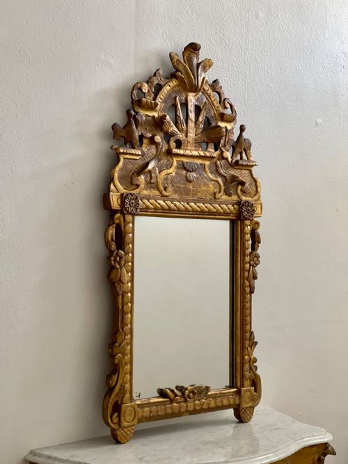 18TH CENTURY FRENCH GILT WOOD MARRIAGE MIRROR - ADDITIONAL PHOTO 1