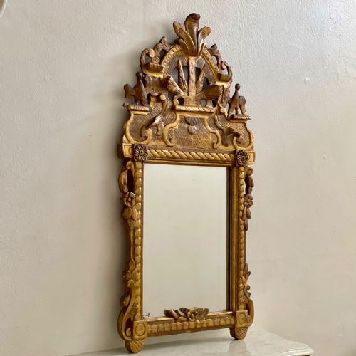 18TH CENTURY FRENCH GILT WOOD MARRIAGE MIRROR - ADDITIONAL PHOTO 2