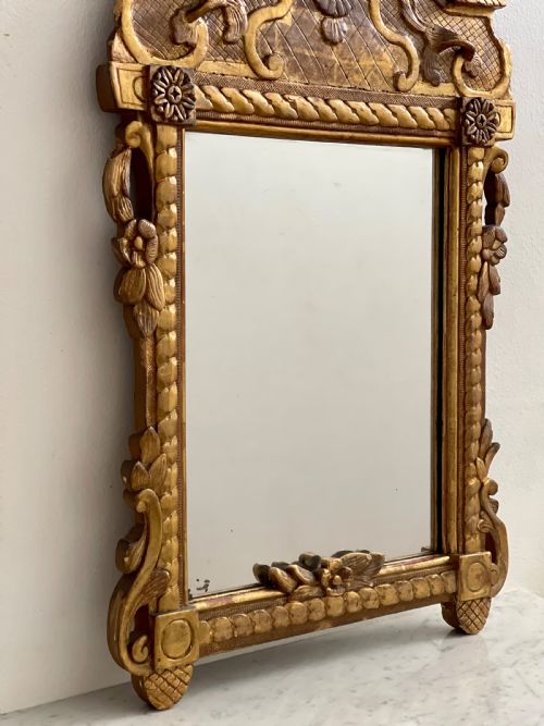 18TH CENTURY FRENCH GILT WOOD MARRIAGE MIRROR - ADDITIONAL PHOTO 5