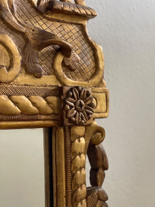 18TH CENTURY FRENCH GILT WOOD MARRIAGE MIRROR - ADDITIONAL PHOTO 12