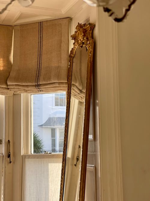 TALL 19TH CENTURY FRENCH GILT MIRROR - ADDITIONAL PHOTO 3