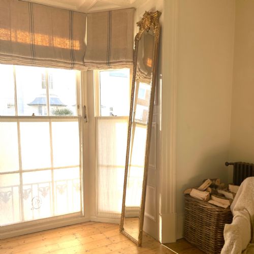 TALL 19TH CENTURY FRENCH GILT MIRROR - ADDITIONAL PHOTO 6