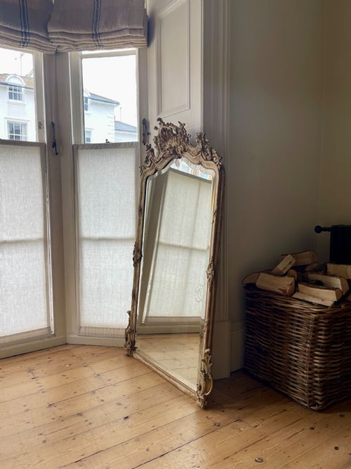 19TH CENTURY FRENCH LOUIS XV GILT MIRROR BEVELLED GLASS - ADDITIONAL PHOTO 7