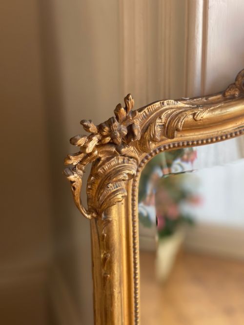 ANTIQUE FRENCH GILT LOUIS XV MIRROR - ADDITIONAL PHOTO 2