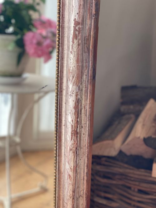 ANTIQUE FRENCH SILVER GILT MIRROR - ADDITIONAL PHOTO 9