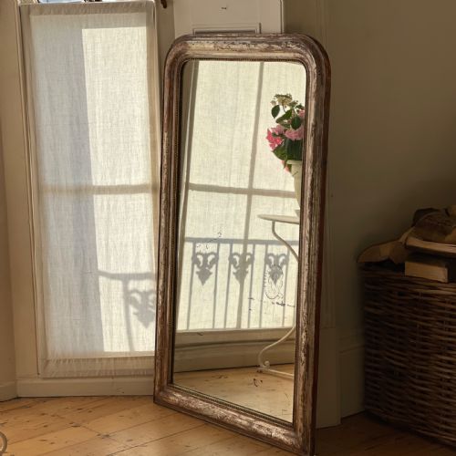 ANTIQUE FRENCH SILVER GILT MIRROR - ADDITIONAL PHOTO 11
