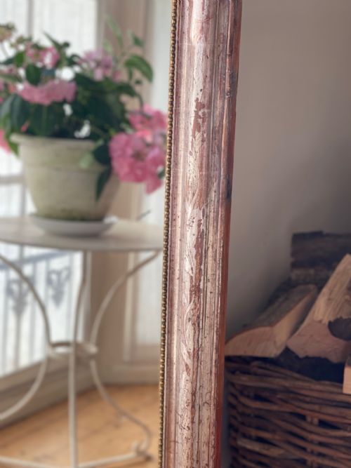 ANTIQUE FRENCH SILVER GILT MIRROR - ADDITIONAL PHOTO 14
