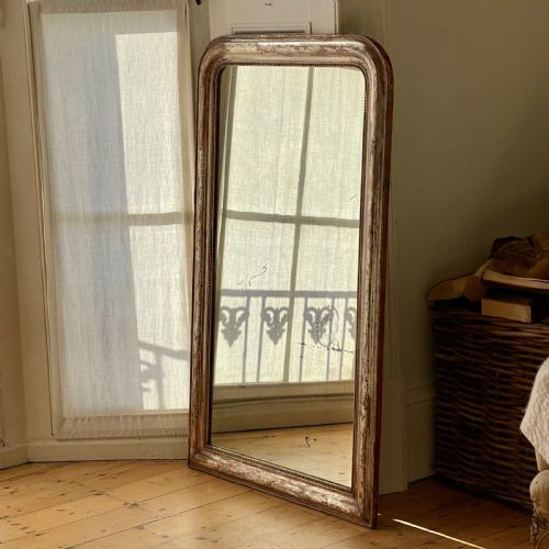 ANTIQUE FRENCH SILVER GILT MIRROR - ADDITIONAL PHOTO 15