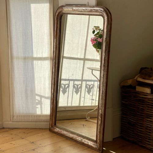 ANTIQUE FRENCH SILVER GILT MIRROR - ADDITIONAL PHOTO 17