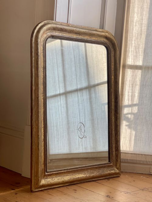 19TH CENTURY FRENCH GILT LOUIS PHILIPPE MIRROR - ADDITIONAL PHOTO 3
