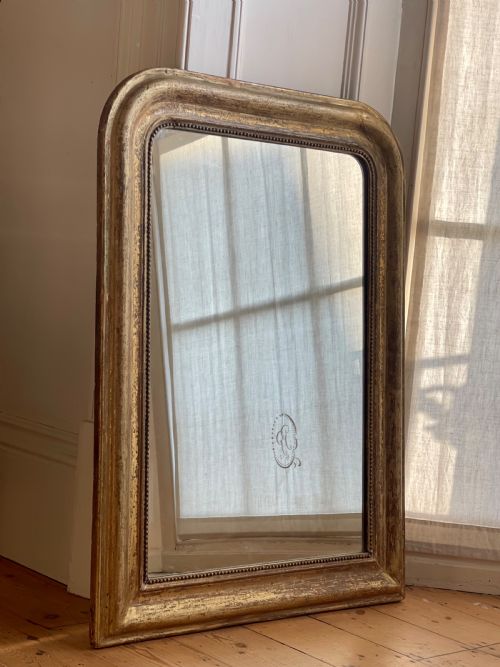 19TH CENTURY FRENCH GILT LOUIS PHILIPPE MIRROR - ADDITIONAL PHOTO 4