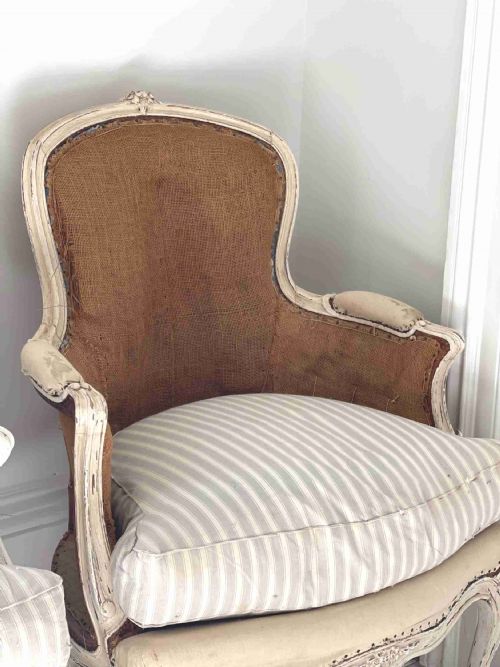 PAIR OF ANTIQUE FRENCH ARMCHAIRS - ADDITIONAL PHOTO 5