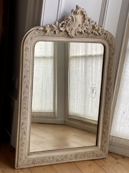 19TH CENTURY FRENCH LOUIS XV BARE GESSO MIRROR - ADDITIONAL PHOTO 6