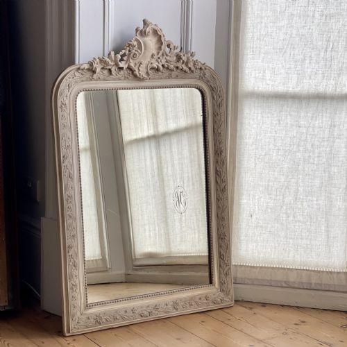19th century french louis xv bare gesso mirror - CATEGORY: ANTIQUE MIRRORS - DATED 19TH CENTURY