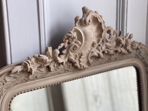 19TH CENTURY FRENCH LOUIS XV BARE GESSO MIRROR - ADDITIONAL PHOTO 1