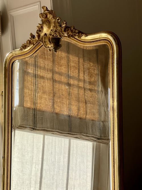 ANTIQUE FRENCH LOUIS XV MIRROR BEVELLED GLASS - ADDITIONAL PHOTO 2