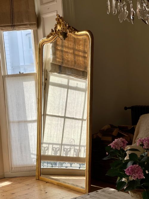 ANTIQUE FRENCH LOUIS XV MIRROR BEVELLED GLASS - ADDITIONAL PHOTO 7