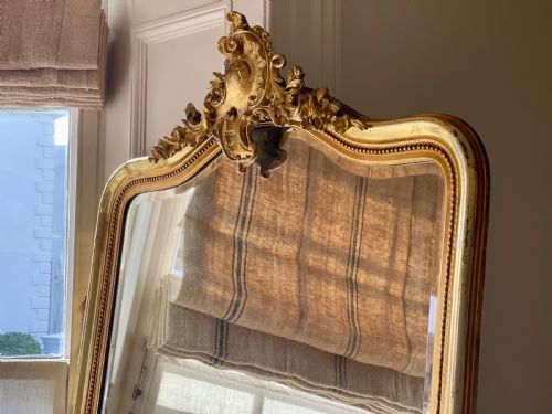 ANTIQUE FRENCH LOUIS XV MIRROR BEVELLED GLASS - ADDITIONAL PHOTO 8