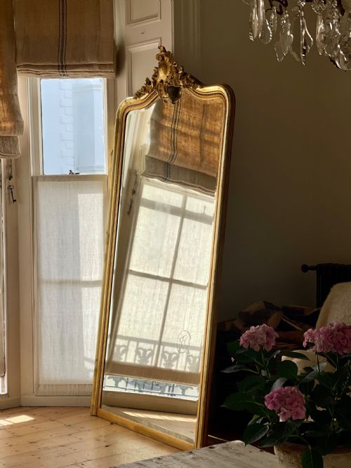 ANTIQUE FRENCH LOUIS XV MIRROR BEVELLED GLASS - ADDITIONAL PHOTO 9