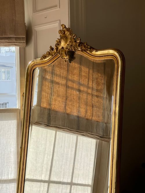 ANTIQUE FRENCH LOUIS XV MIRROR BEVELLED GLASS - ADDITIONAL PHOTO 1