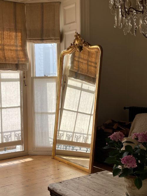 ANTIQUE FRENCH LOUIS XV MIRROR BEVELLED GLASS - ADDITIONAL PHOTO 5