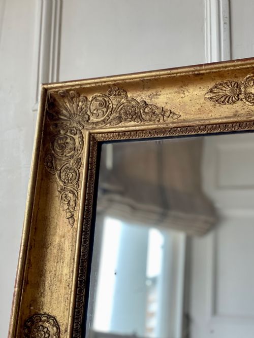LARGE 19TH CENTURY FRENCH GILT EMPIRE MIRROR - ADDITIONAL PHOTO 2