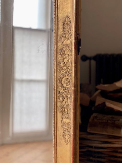 LARGE 19TH CENTURY FRENCH GILT EMPIRE MIRROR - ADDITIONAL PHOTO 3