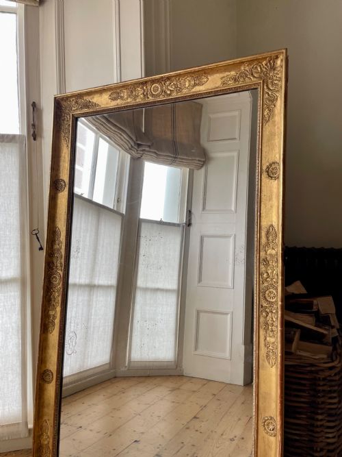 LARGE 19TH CENTURY FRENCH GILT EMPIRE MIRROR - ADDITIONAL PHOTO 4