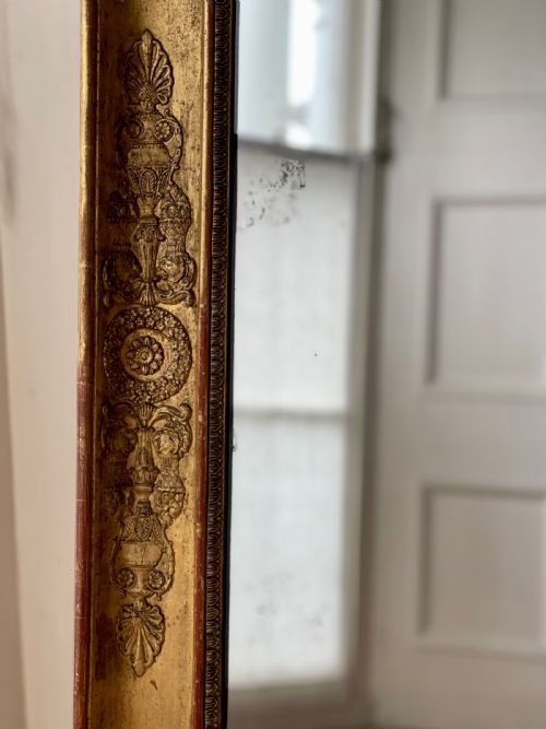 LARGE 19TH CENTURY FRENCH GILT EMPIRE MIRROR - ADDITIONAL PHOTO 5