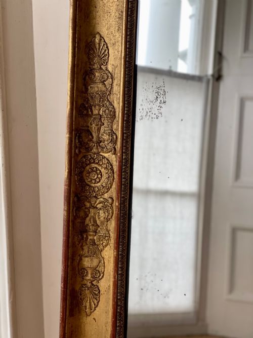 LARGE 19TH CENTURY FRENCH GILT EMPIRE MIRROR - ADDITIONAL PHOTO 6