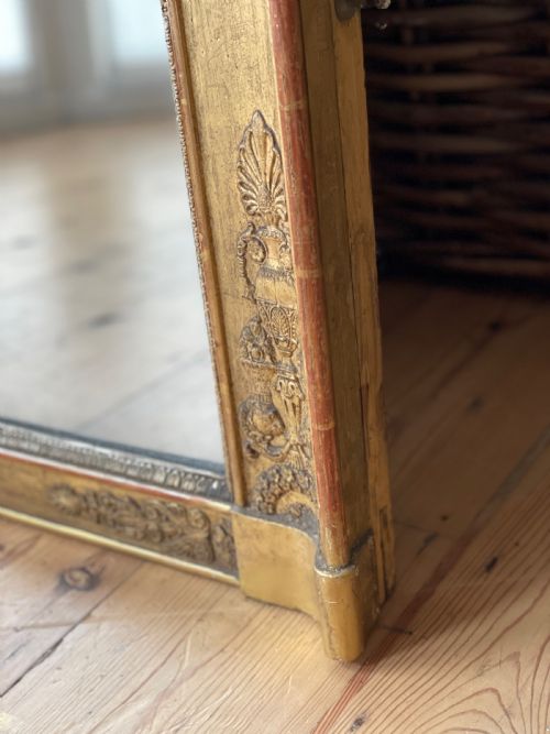 LARGE 19TH CENTURY FRENCH GILT EMPIRE MIRROR - ADDITIONAL PHOTO 8