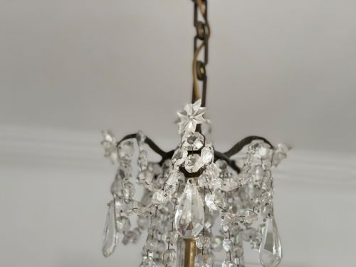 LARGE FRENCH CRYSTAL CHANDELIER - ADDITIONAL PHOTO 4