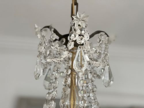 LARGE FRENCH CRYSTAL CHANDELIER - ADDITIONAL PHOTO 6