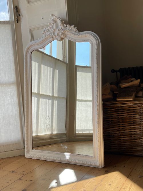 ANTIQUE FRENCH LOUIS XV PAINTED MIRROR - ADDITIONAL PHOTO 3